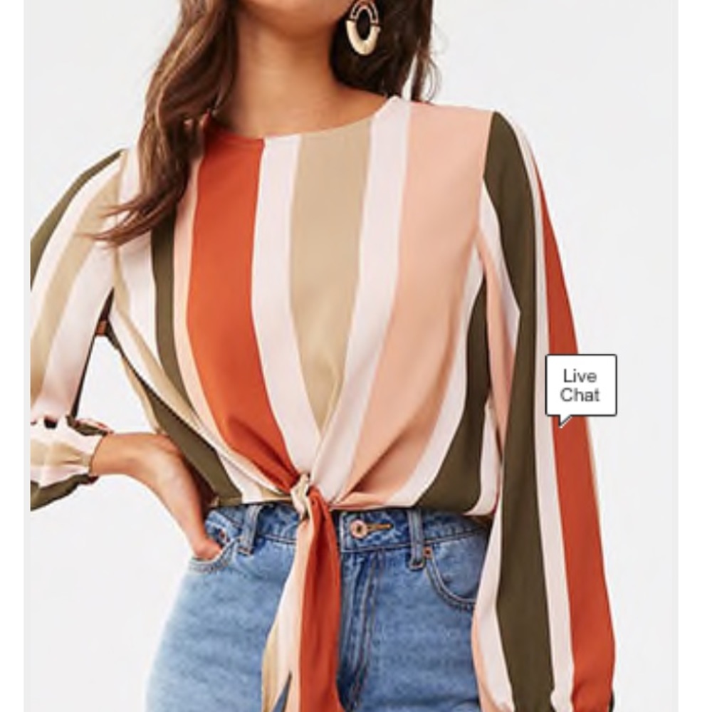 Multicolor striped top